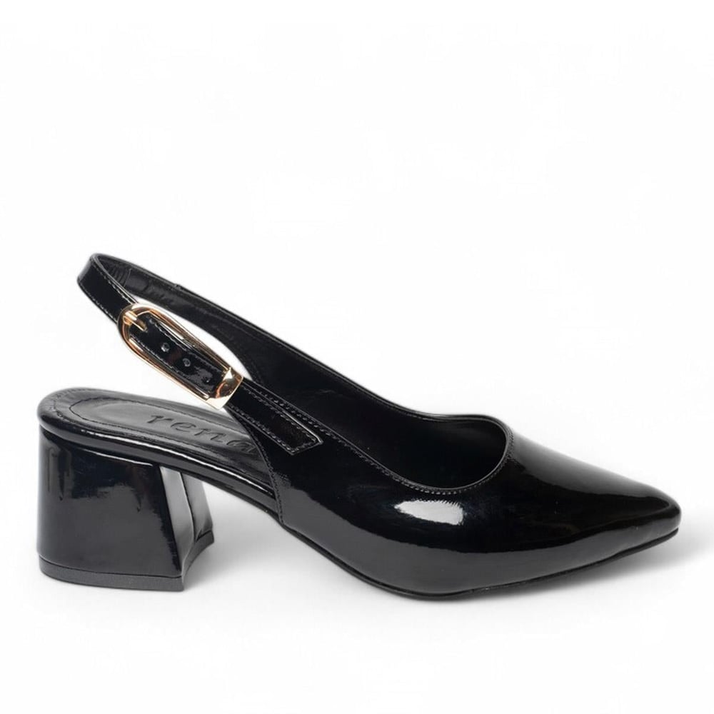 Renas Zenne Topuklu Stiletto 51873 Rugan Siyah