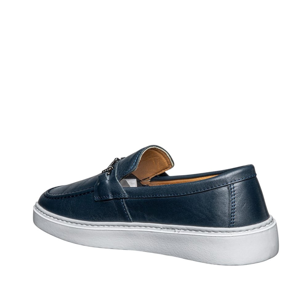 Moon Shoes Erkek Deri 105 Cilt Lacivert Tb Beyaz