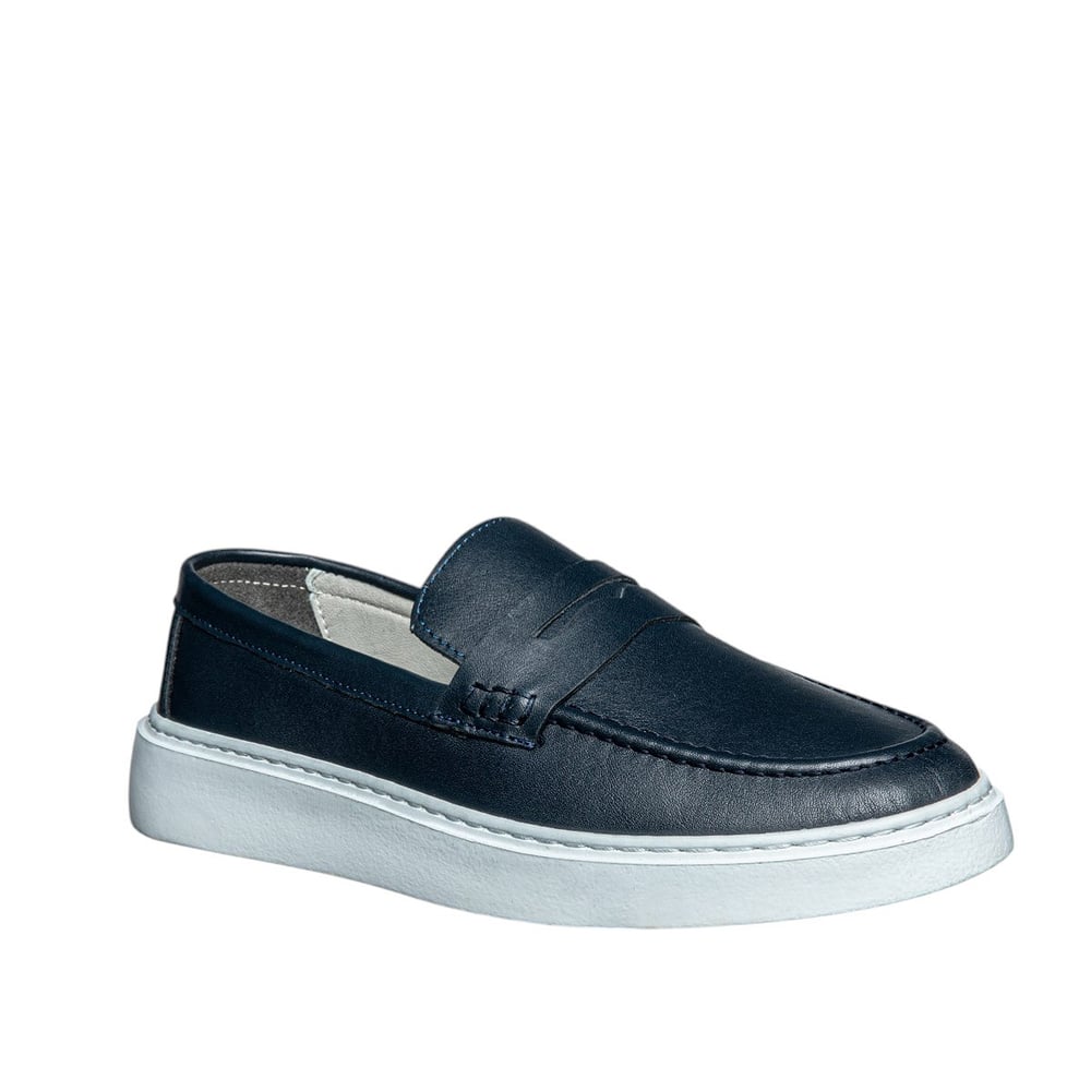 Moon Shoes Erkek Deri 106 Cilt Lacivert Tb Beyaz