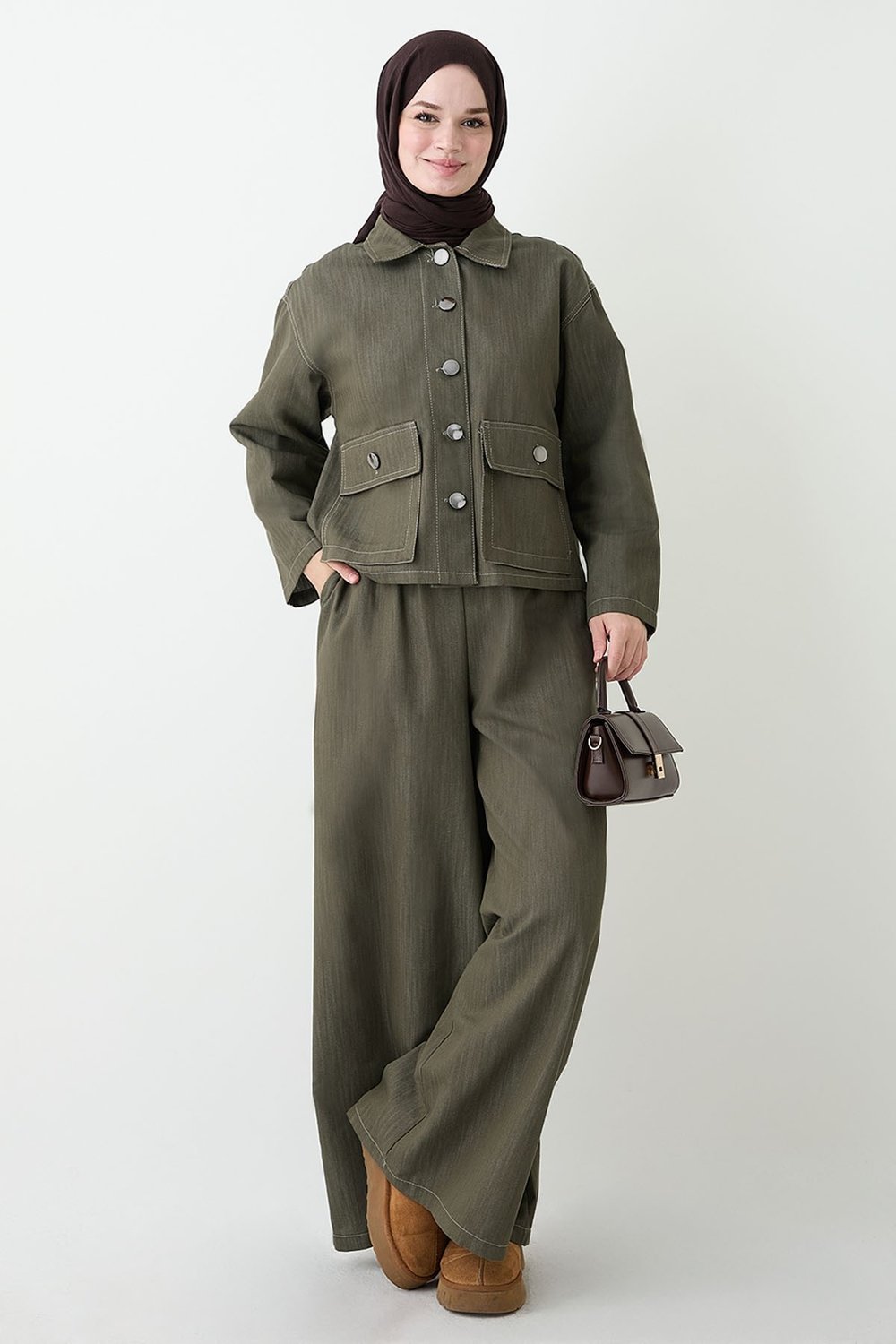 Cepli Kot Haki Takım