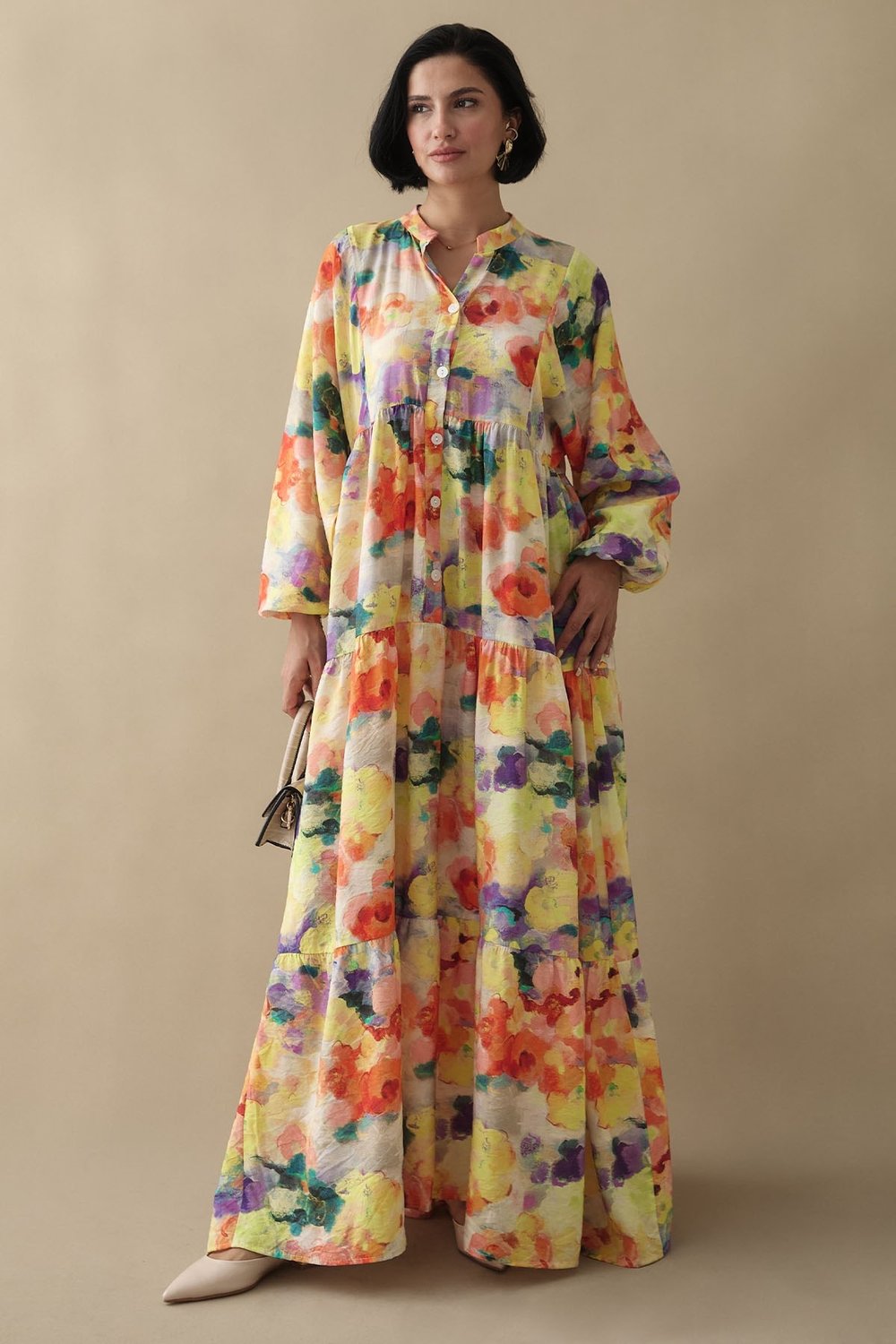 Dalia Sarı Mango Elbise