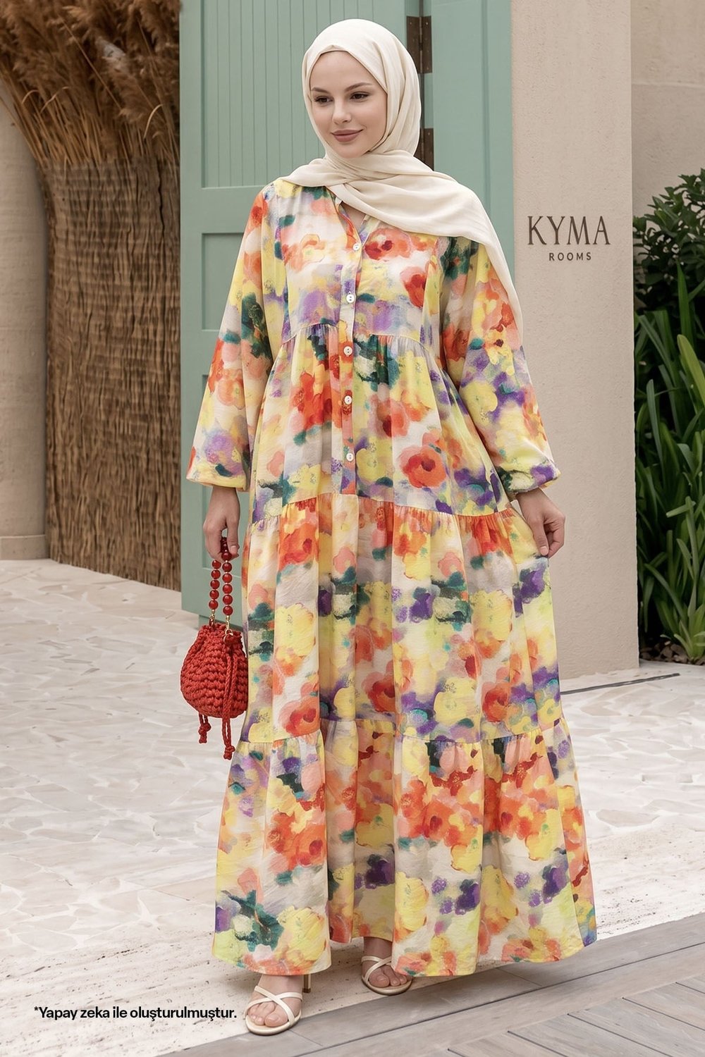 Dalia Sarı Mango Elbise