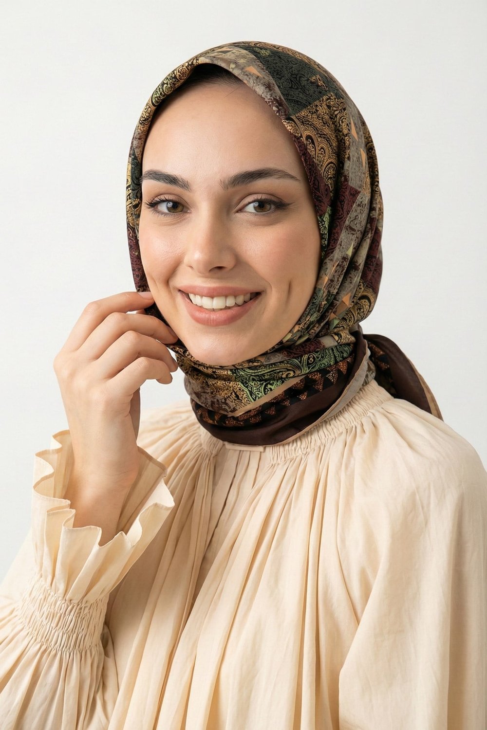 Paisley Desenli Bordo Soft Pamuk Eşarp