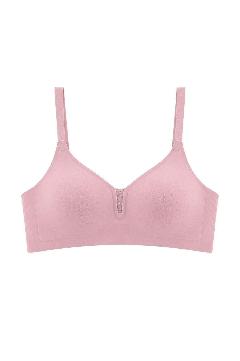Seamless Bra - Eloria | Pudra Lazer Kesim Dikişsiz Balensiz İz Bırakmayan Tül Detaylı Kadın Sütyen