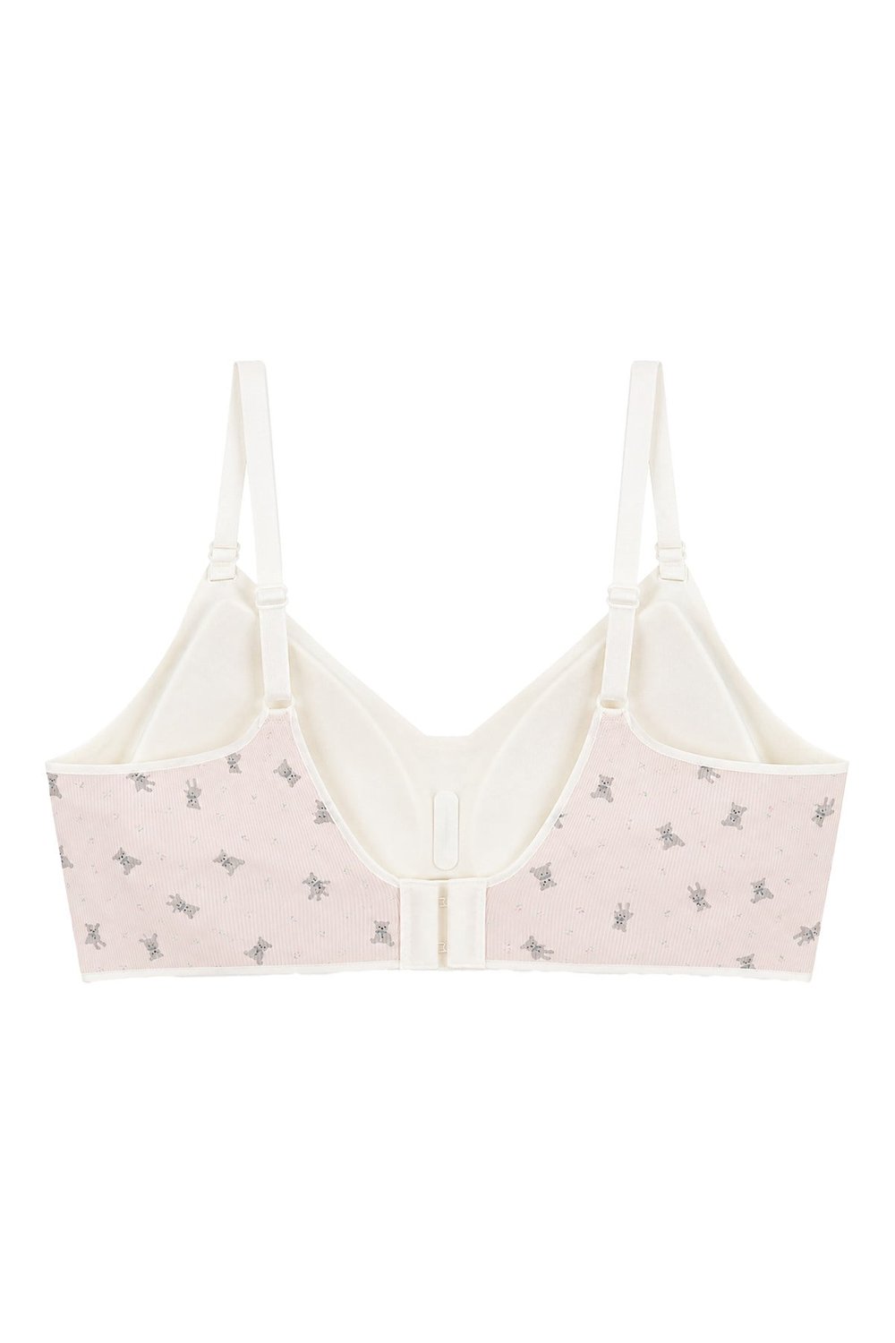 Seamless Bra - Mireva | Pudra Lazer Kesim Rib Dokulu Ayıcık Desenli Balensiz Kadın Sütyen