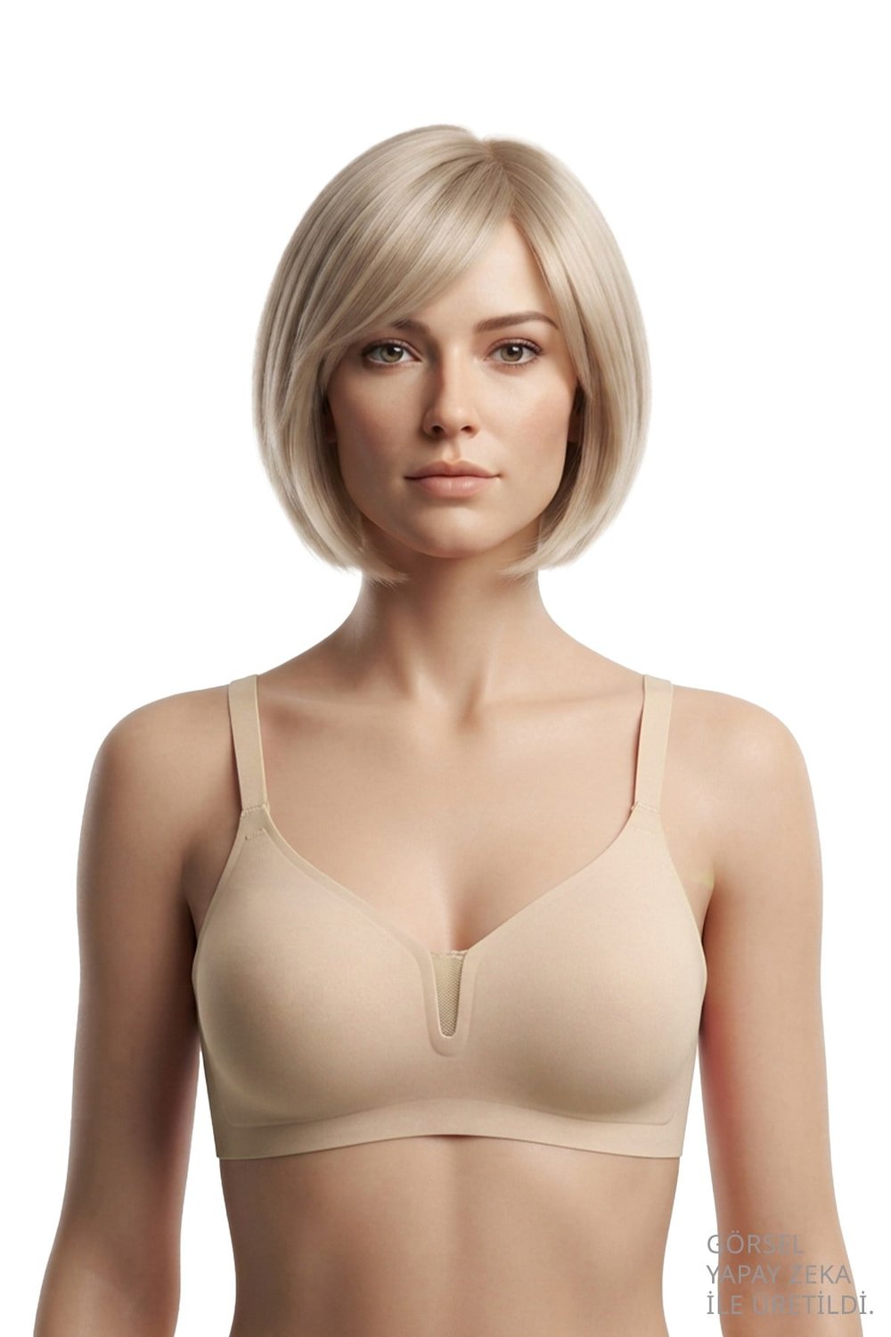 Seamless Bra - Eloria | Ten Lazer Kesim Dikişsiz Balensiz İz Bırakmayan Tül Detaylı Kadın Sütyen