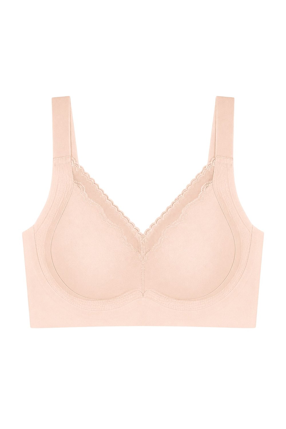 Seamless Bra - Seravia | Latte Lazer Kesim Dantelli Minimizer Kadın Sütyen