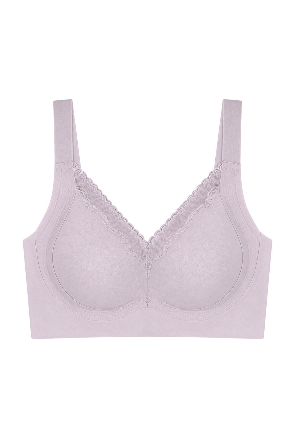 Seamless Bra - Seravia | Lila Lazer Kesim Dantelli Minimizer Kadın Sütyen