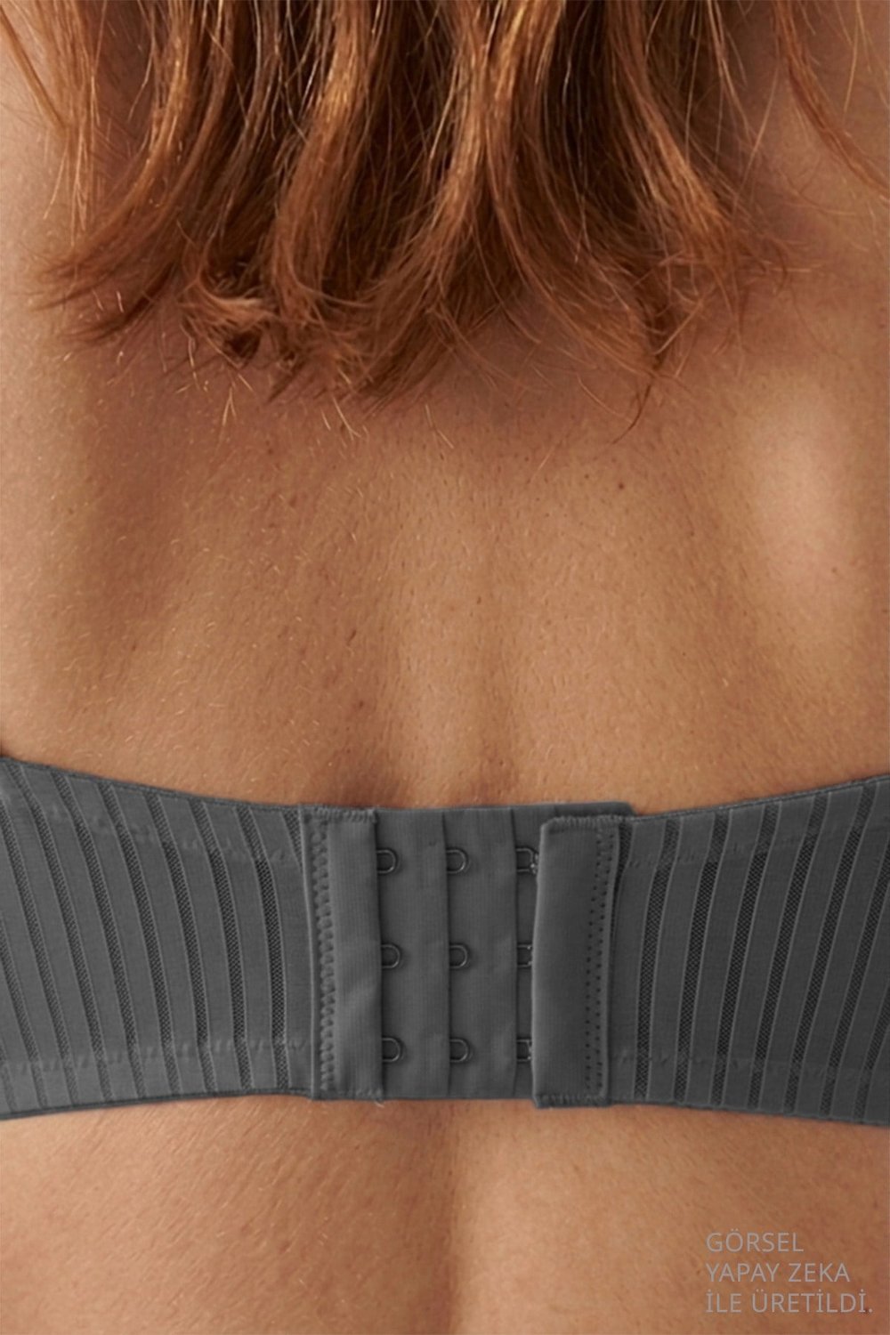 Seamless Bra - Striva | Siyah Mikro Çizgi Desenli Balenli Toparlayıcı Kadın Sütyen