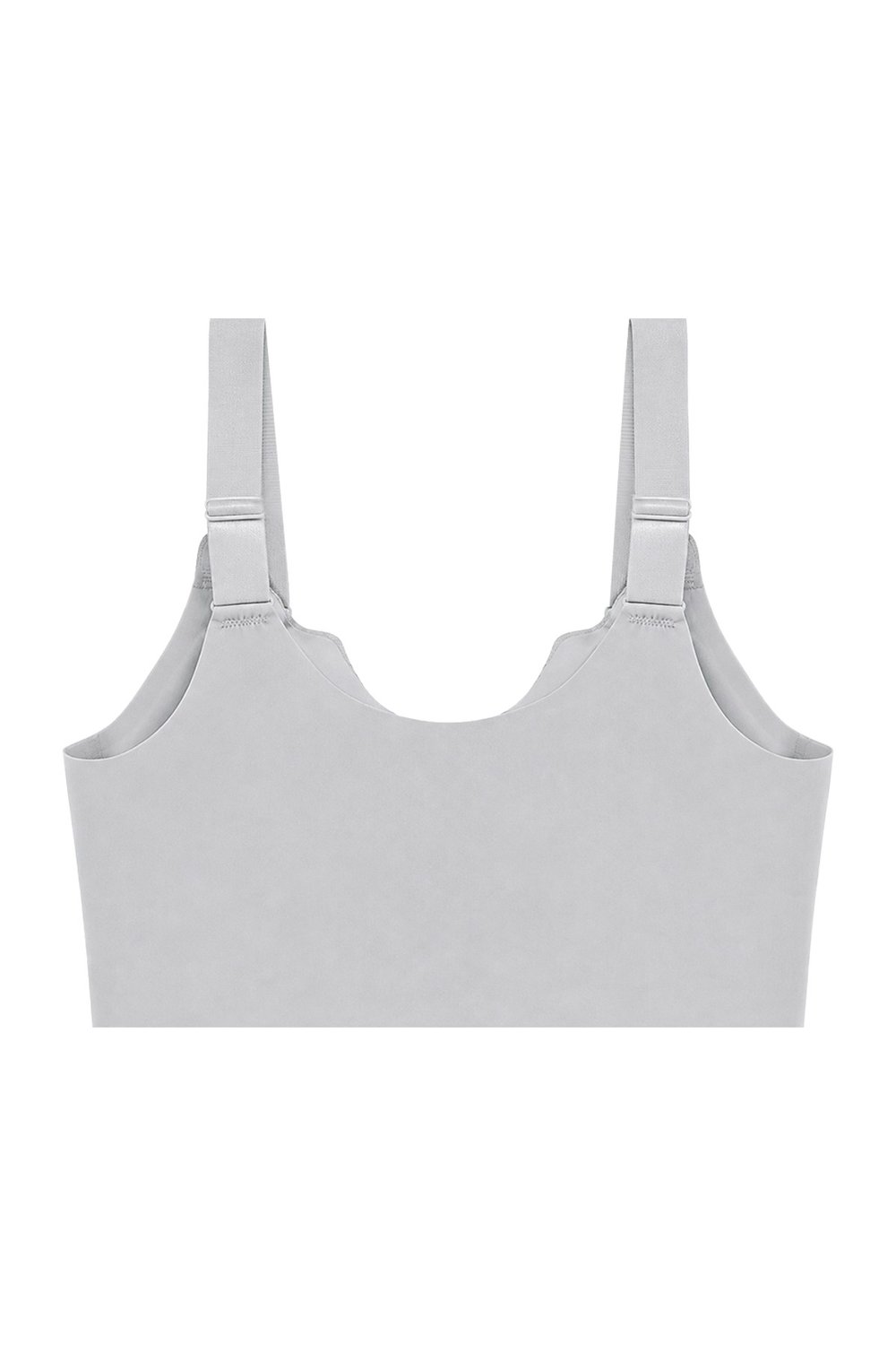 Seamless Bra - Larevia | Gri Lazer Kesim Önden Düğmeli Tül Detaylı Kadın Sütyen