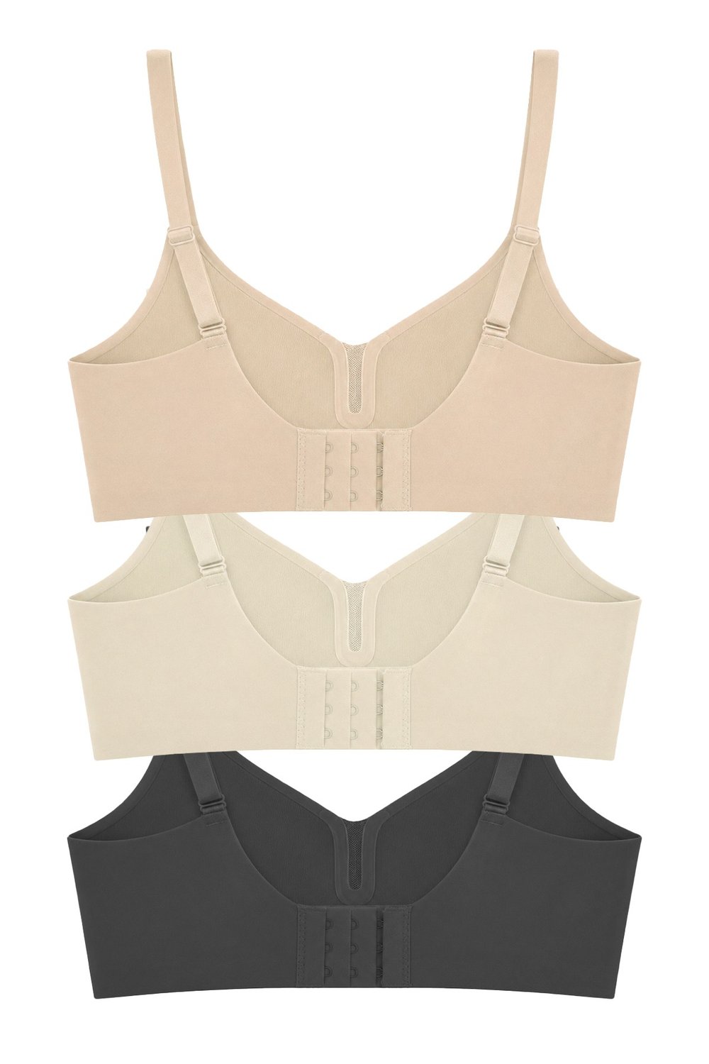 Seamless Bra - Eloria | Lazer Kesim Dikişsiz Balensiz İz Bırakmayan Tül Detaylı Sütyen 3lü Paket