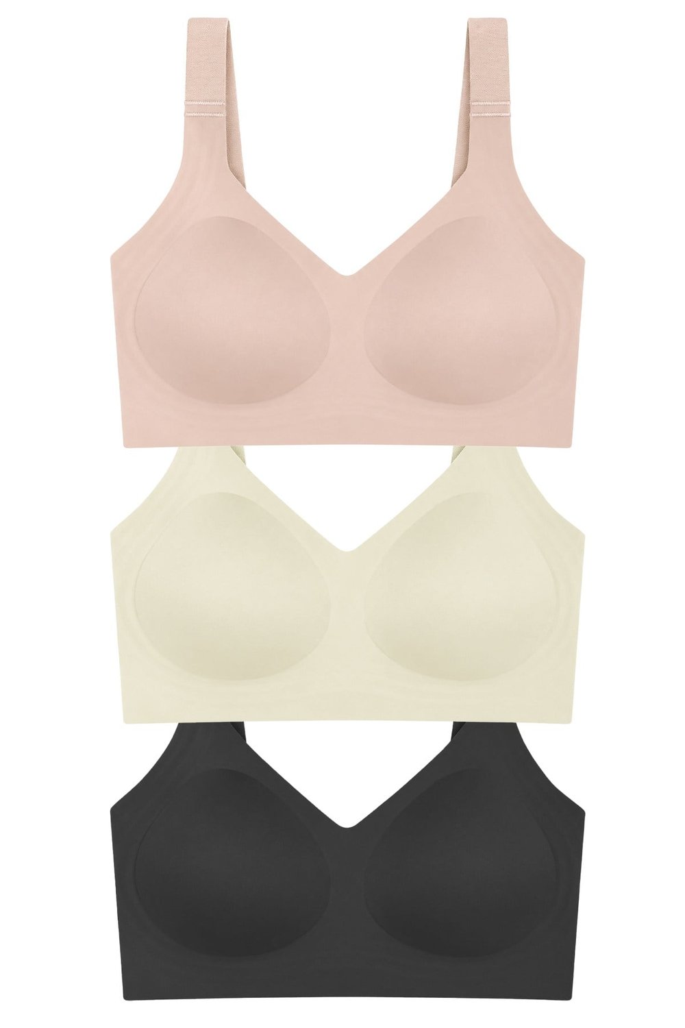 Seamless Bra - Velisse | Lazer Kesim Balensiz Toparlayıcı Minimizer Kadın Sütyen 3lü Paket-2