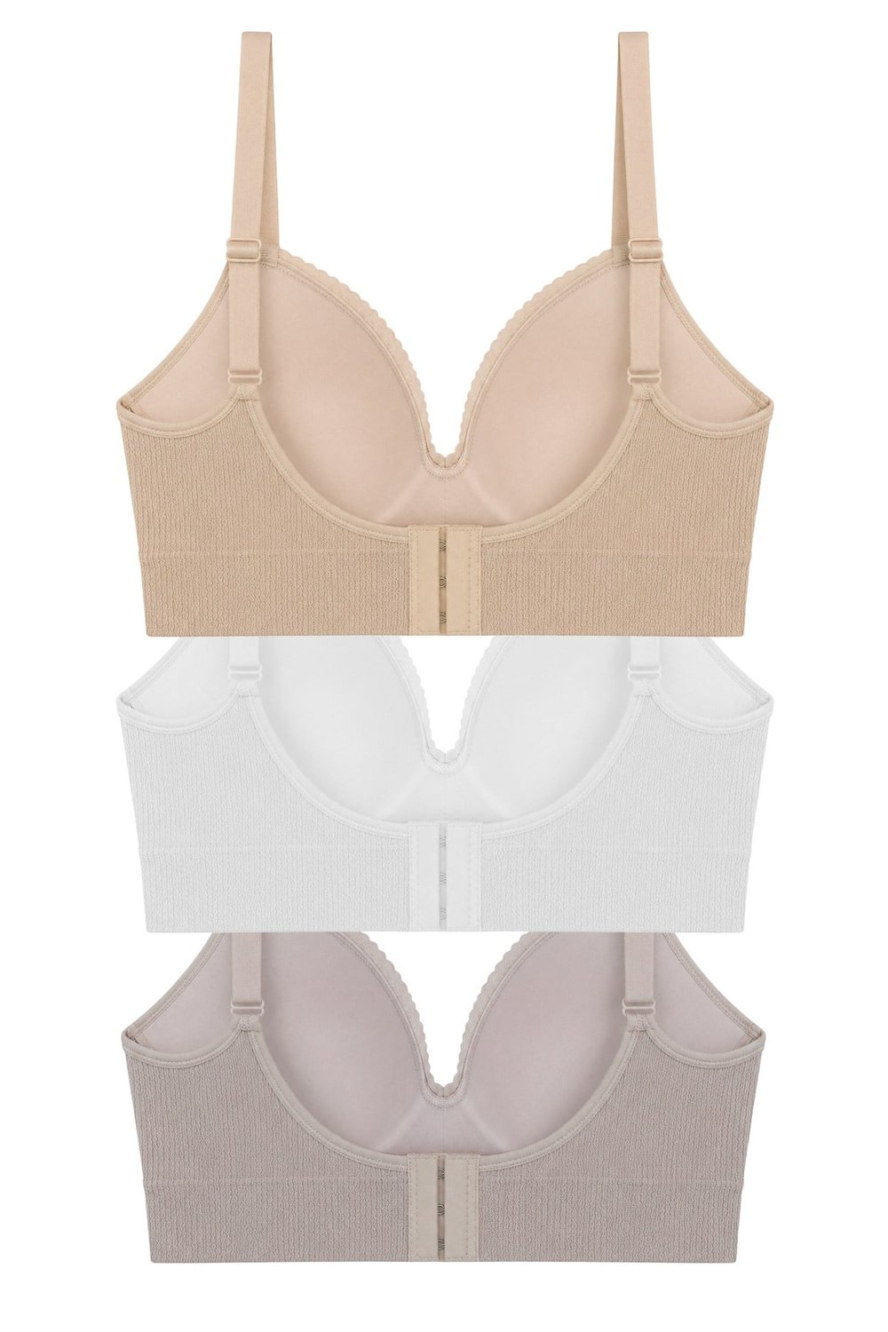 Bra - Sorel | Büyük Beden Bambu Balensiz Minimizer Dantel Detaylı Kadın Sütyen 3lü Paket
