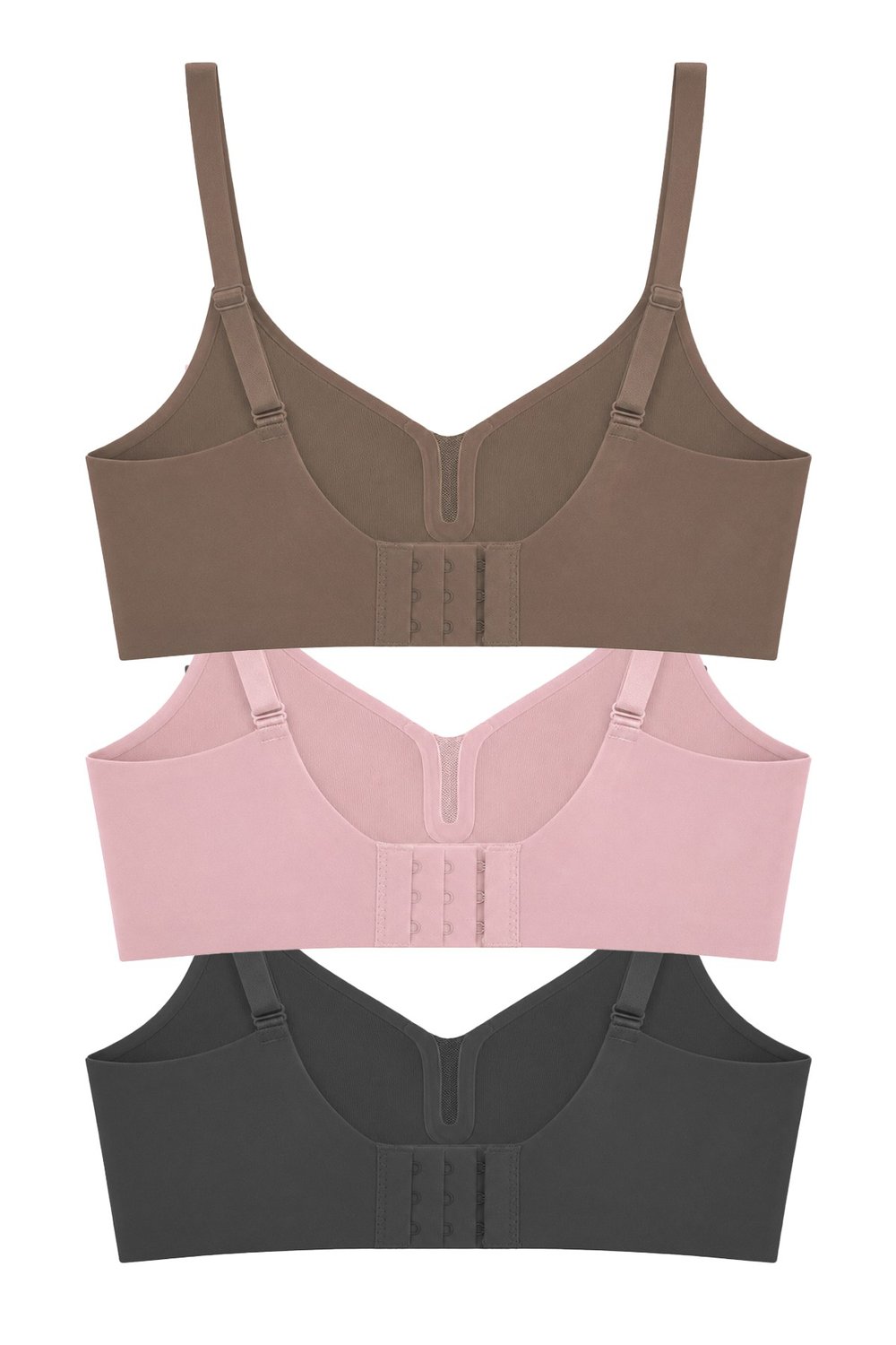 Seamless Bra - Eloria | Lazer Kesim Dikişsiz Balensiz İz Bırakmayan Tül Detaylı Sütyen 3lü Paket-2