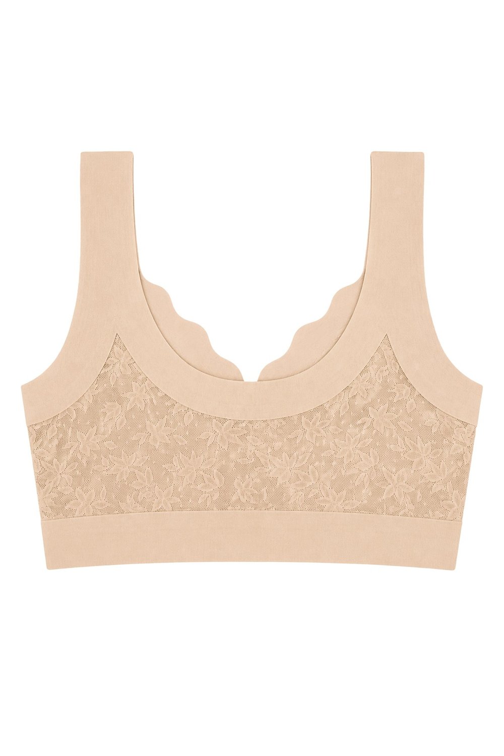 Seamless Bra - Lunessa | Ten Lazer Kesim Dikişsiz Önden Düğmeli Dantelli Minimizer Kadın Sütyen