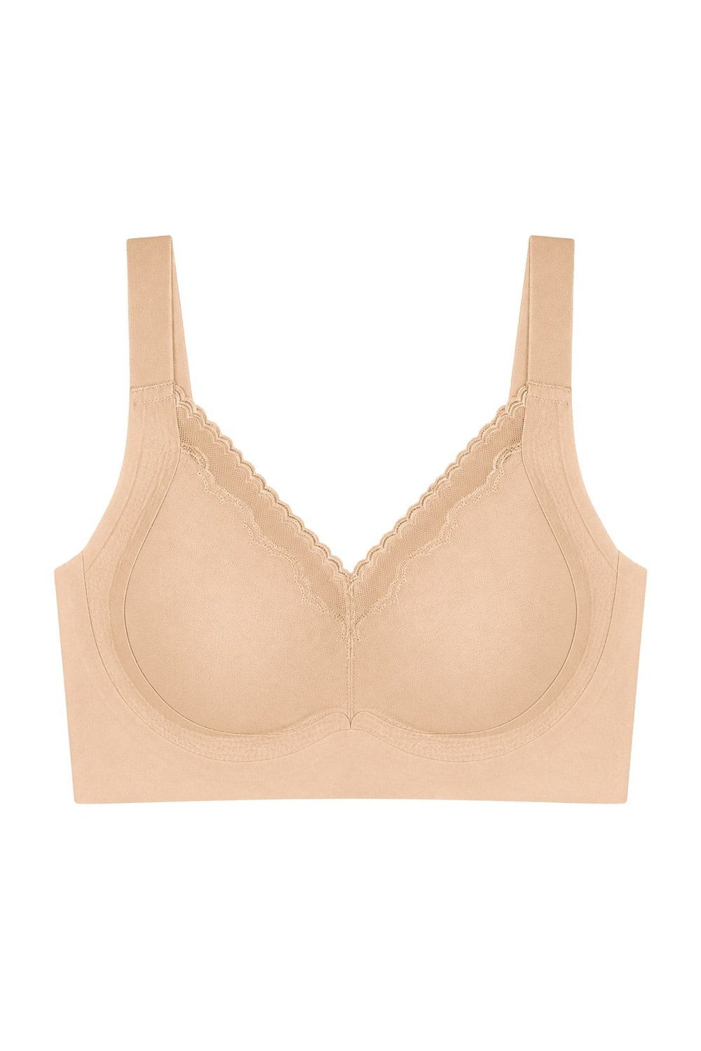 Seamless Bra - Seravia | Ten Lazer Kesim Dantelli Minimizer Kadın Sütyen