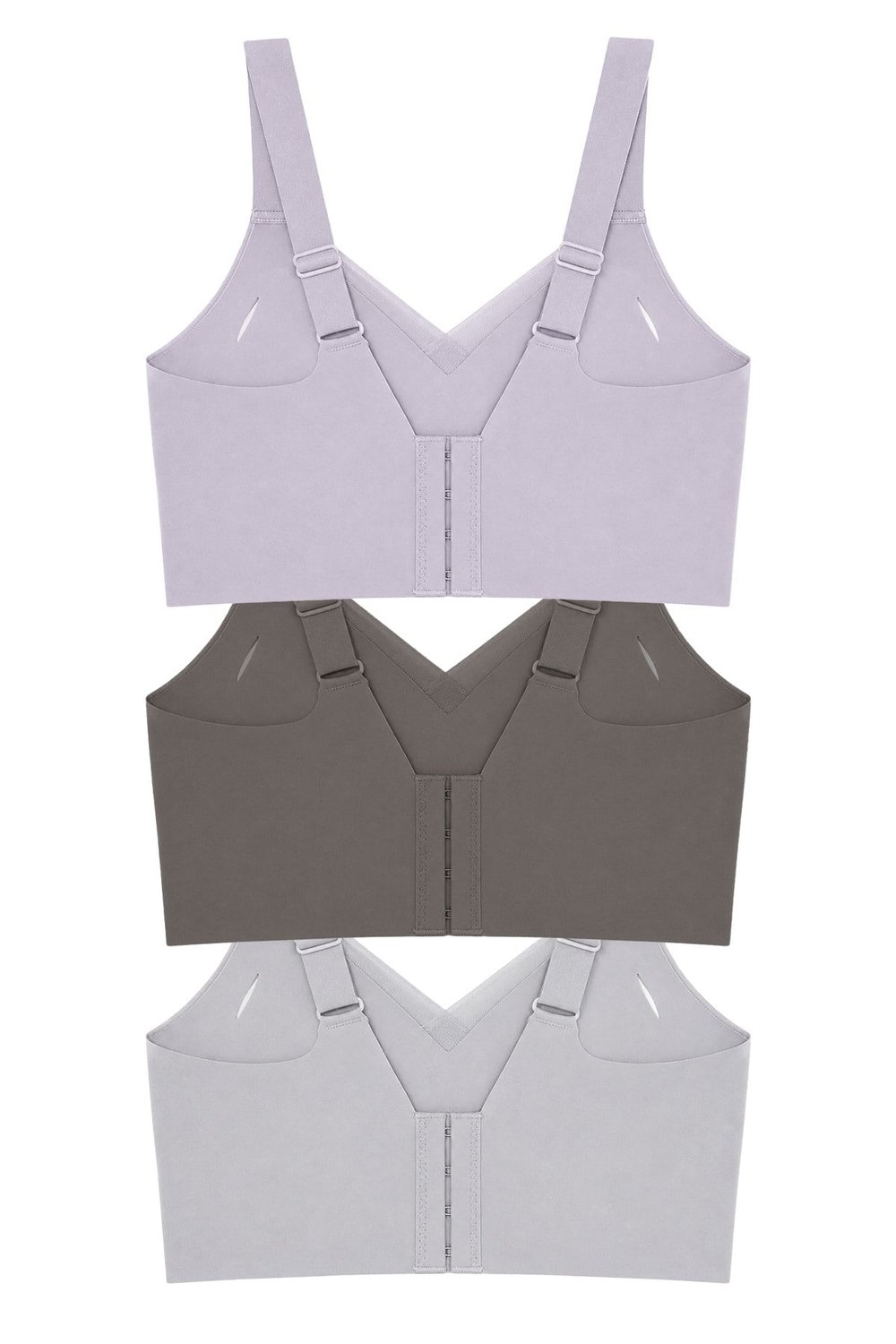 Seamless Bra - Elvora | Lazer Kesim Rib Dokulu Tül Detaylı Balensiz Kadın Sütyen 3lü Paket
