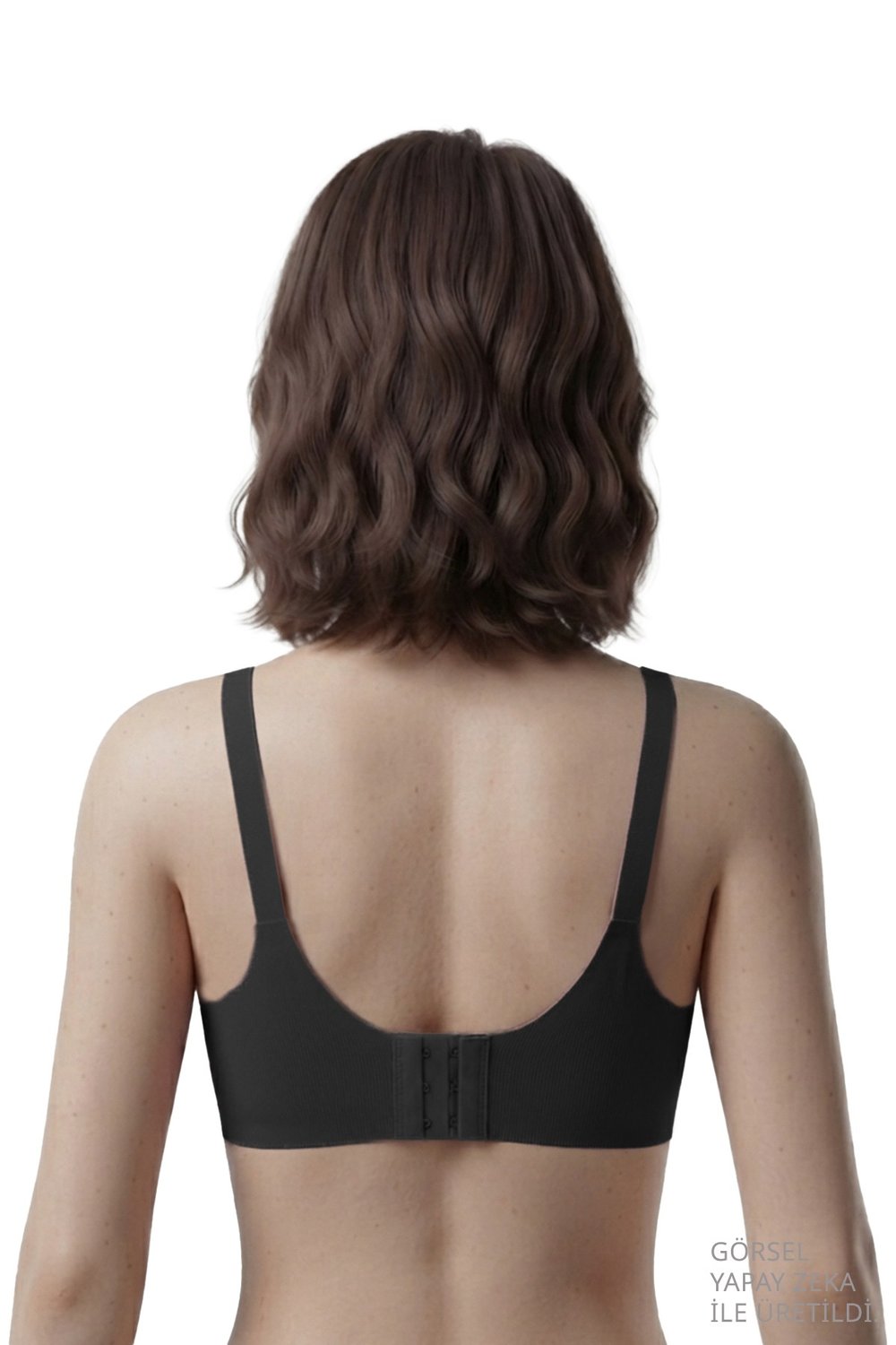 Seamless Bra - Mirena | Siyah Lazer Kesim Rib Dokulu Toparlayıcı Balensiz Kadın Sütyen