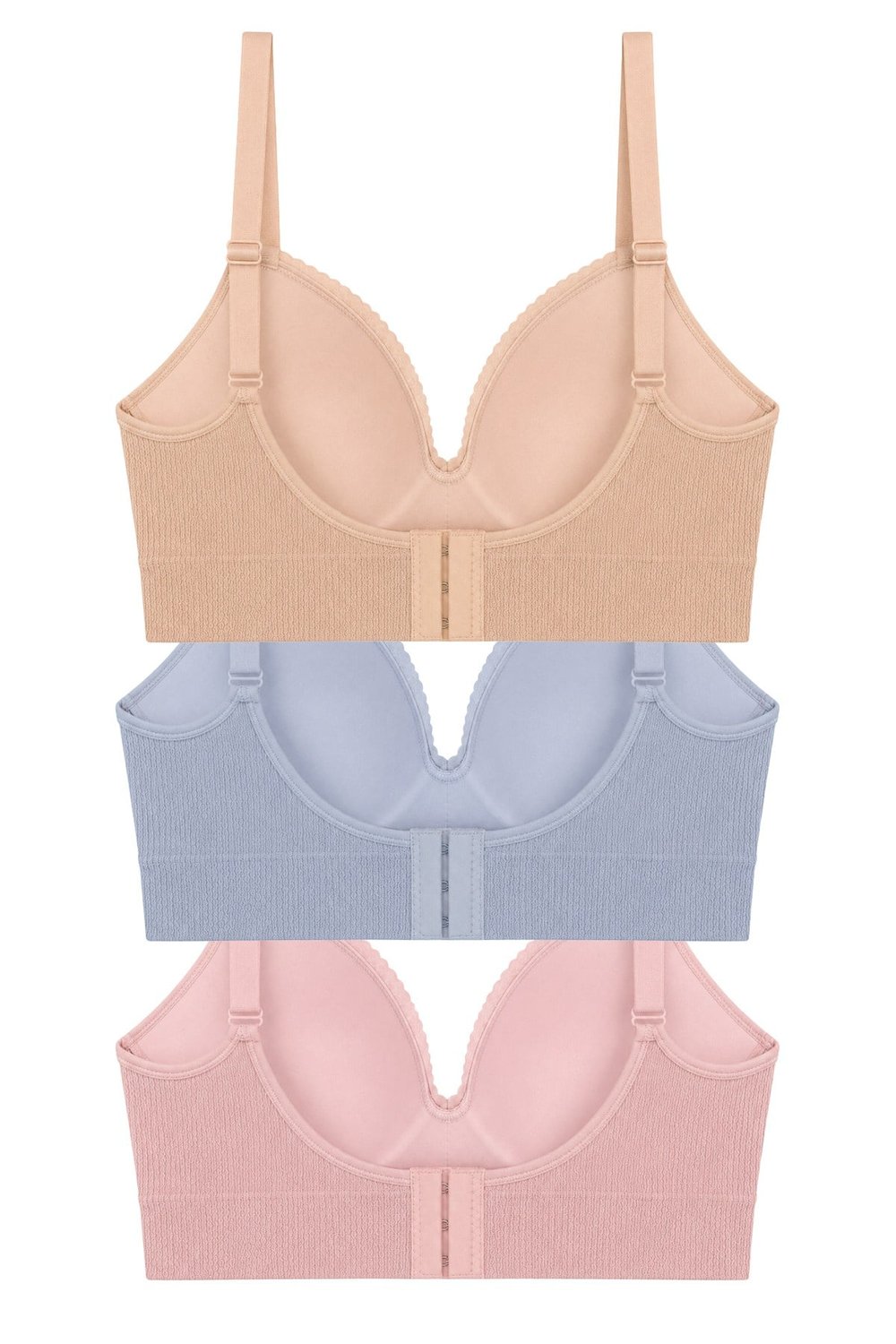 Bra - Sorel | Büyük Beden Bambu Balensiz Minimizer Dantel Detaylı Kadın Sütyen 3lü Paket-3