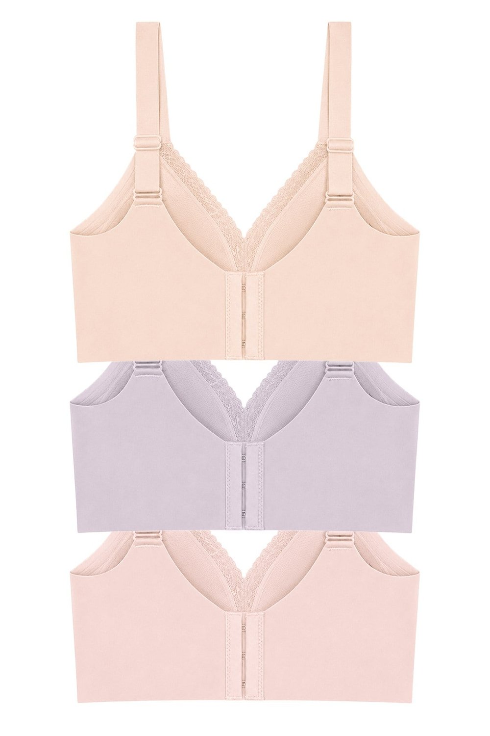 Seamless Bra - Seravia | Lazer Kesim Dantelli Minimizer Kadın Sütyen 3lü Paket