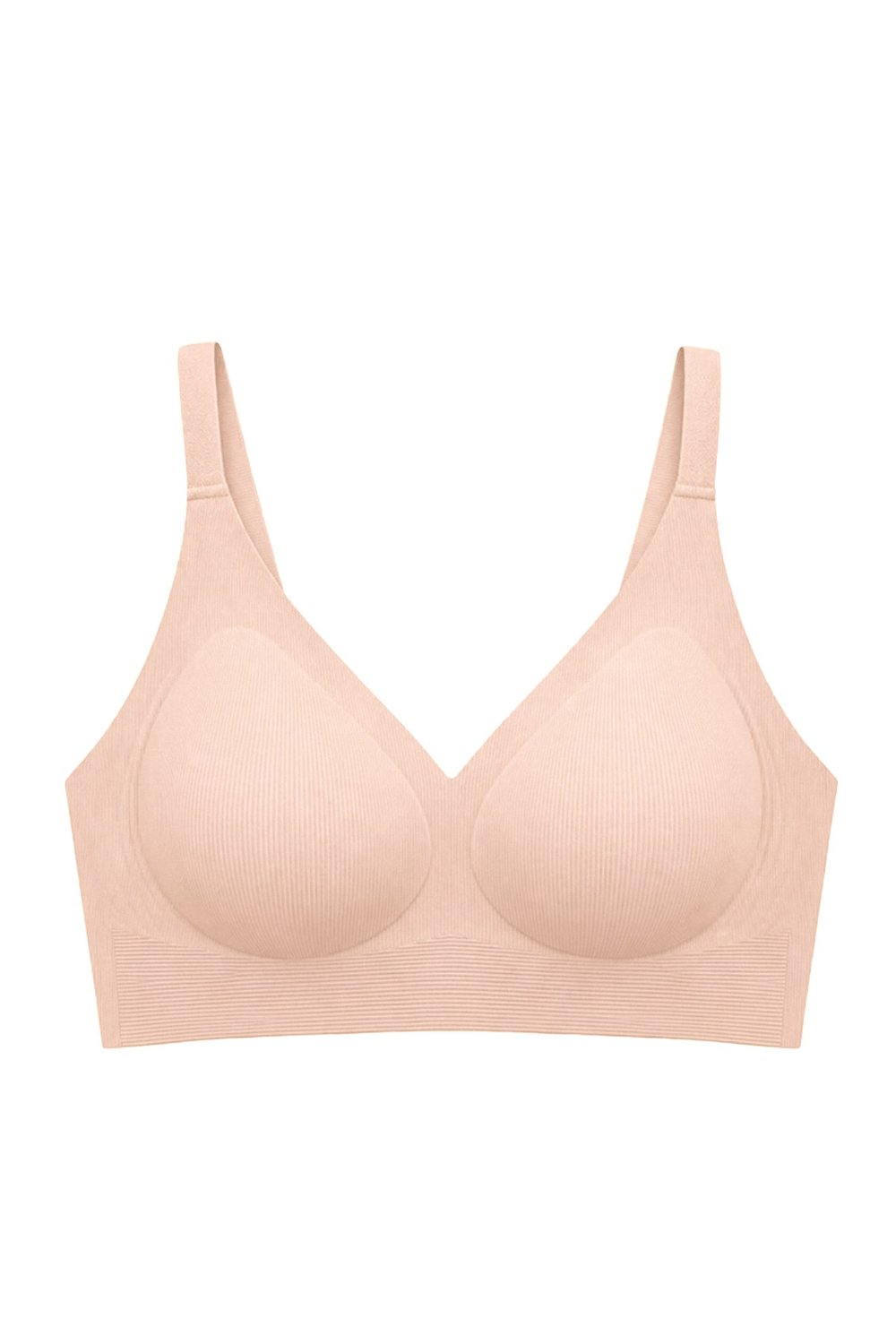 Seamless Bra - Velora | Ten Lazer Kesim Balensiz Rib Dokulu Dikişsiz Kadın Sütyen