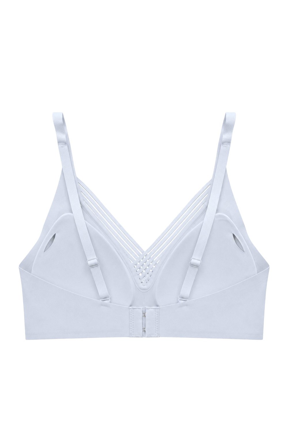 Seamless Bra - Lucent | Gri Lazer Kesim Balensiz Ön Çapraz Şerit Detaylı Kadın Sütyen