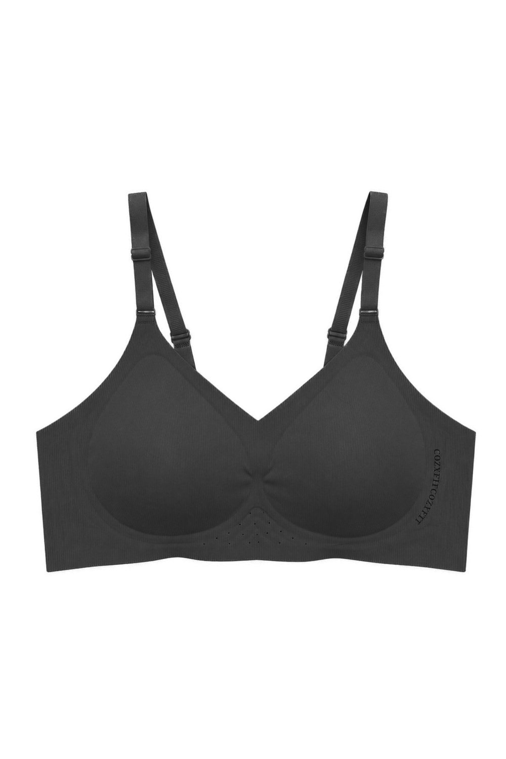 Seamless Bra - Alure | Siyah Lazer Kesim Balensiz Perfore Detaylı Dikişsiz Kadın Sütyen