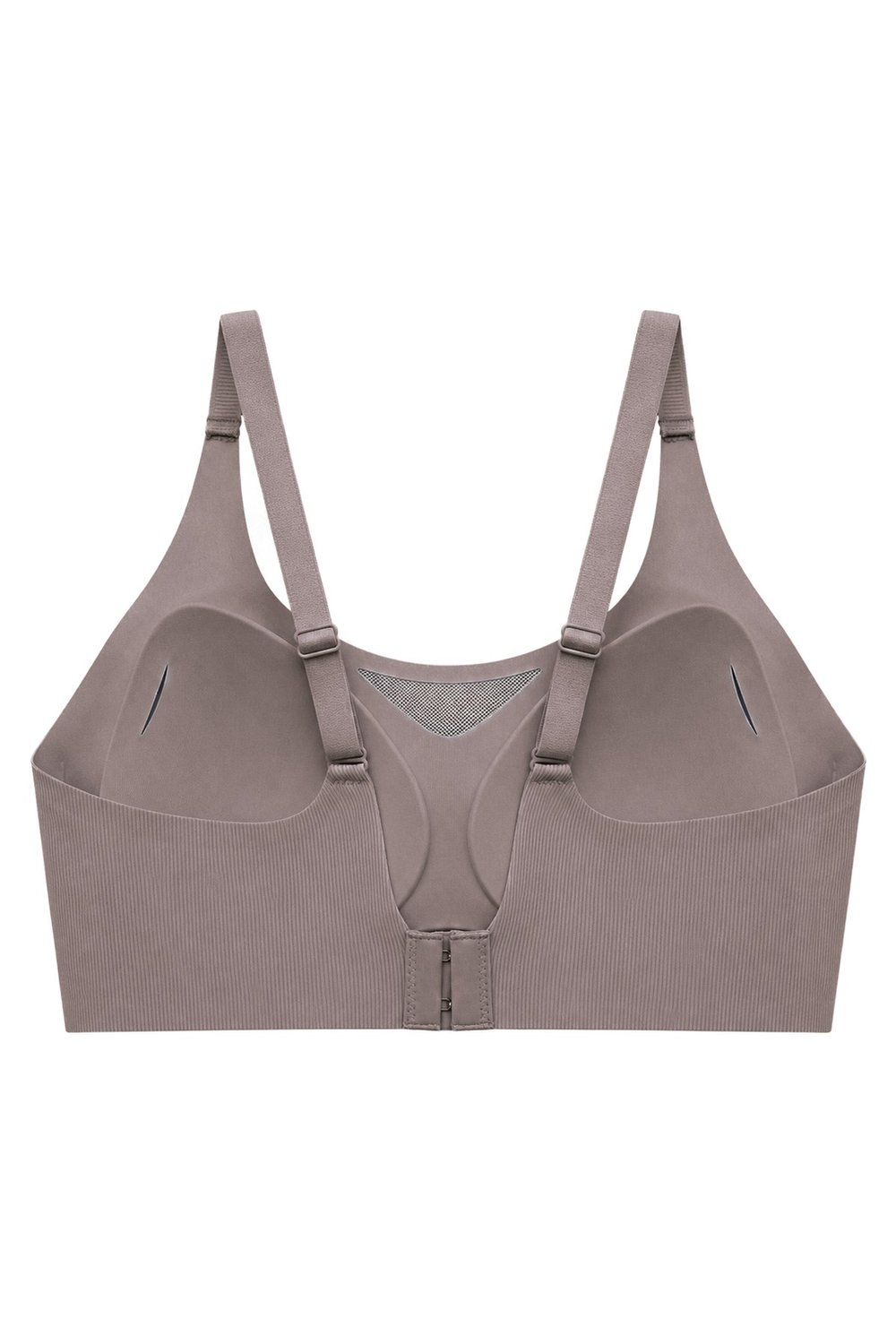 Seamless Bra - Avena | Kahverengi Lazer Kesim Balensiz Çizgi Dokulu Tül Detaylı Kadın Sütyen