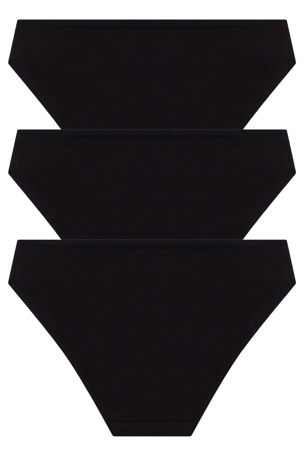 Basic Pamuklu Kadın Bikini Külot 3lü Paket - 7