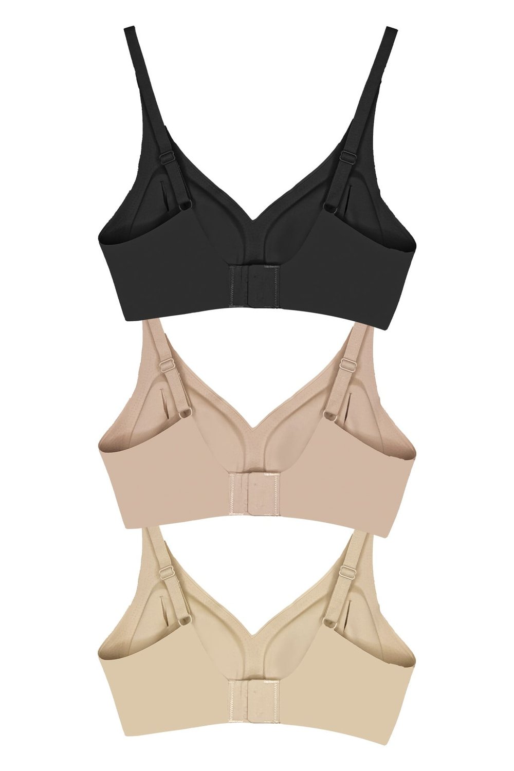 Seamless Bra - Wave | Lazer Kesim Dikişsiz Dalga Detaylı Balensiz Kadın Sütyen 3lü Paket-2