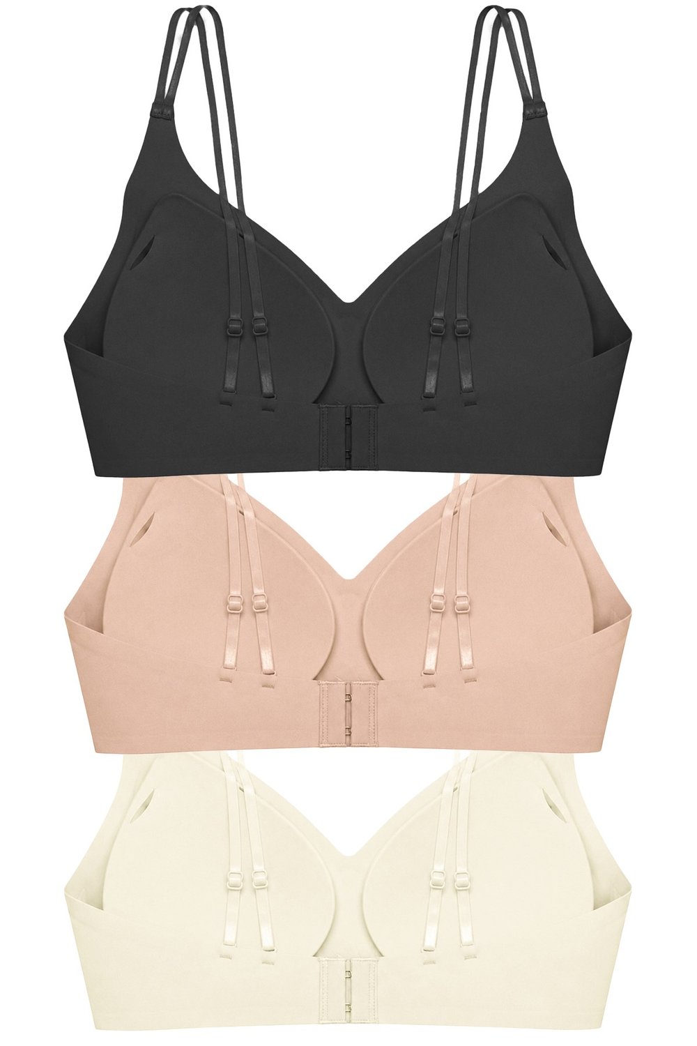 Seamless Bra - Viora | Lazer Kesim Balensiz Kontur Kabartma Detay Dikişsiz Kadın Sütyen 3lü Paket-2