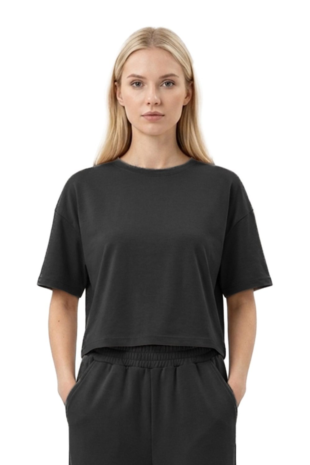 Premium - Sway Collection | Siyah Modal Bisiklet Yaka Tişört