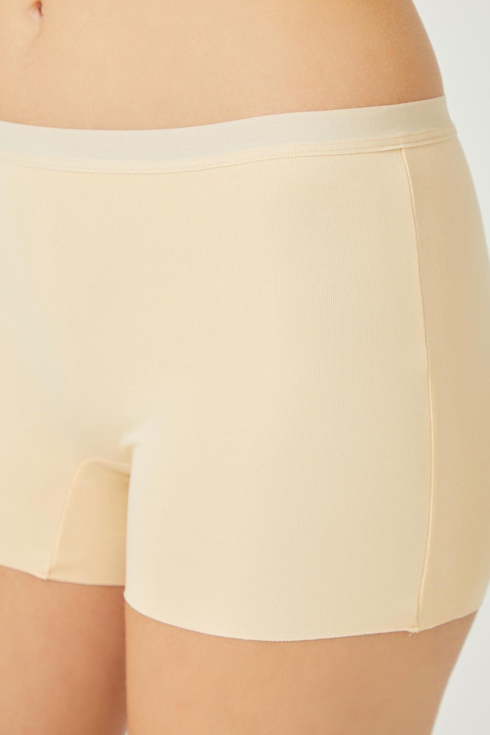 Basic Lazer Kesim Dikişsiz Kadın Boxer Külot Ten 3lü Paket