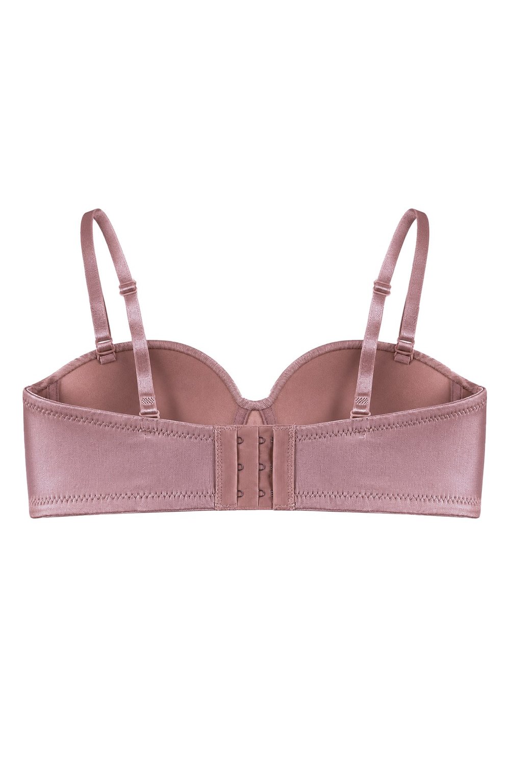 Seamless Bra - Maris | Pembe Micro Balenli Parlak Straplez Kadın Sütyen