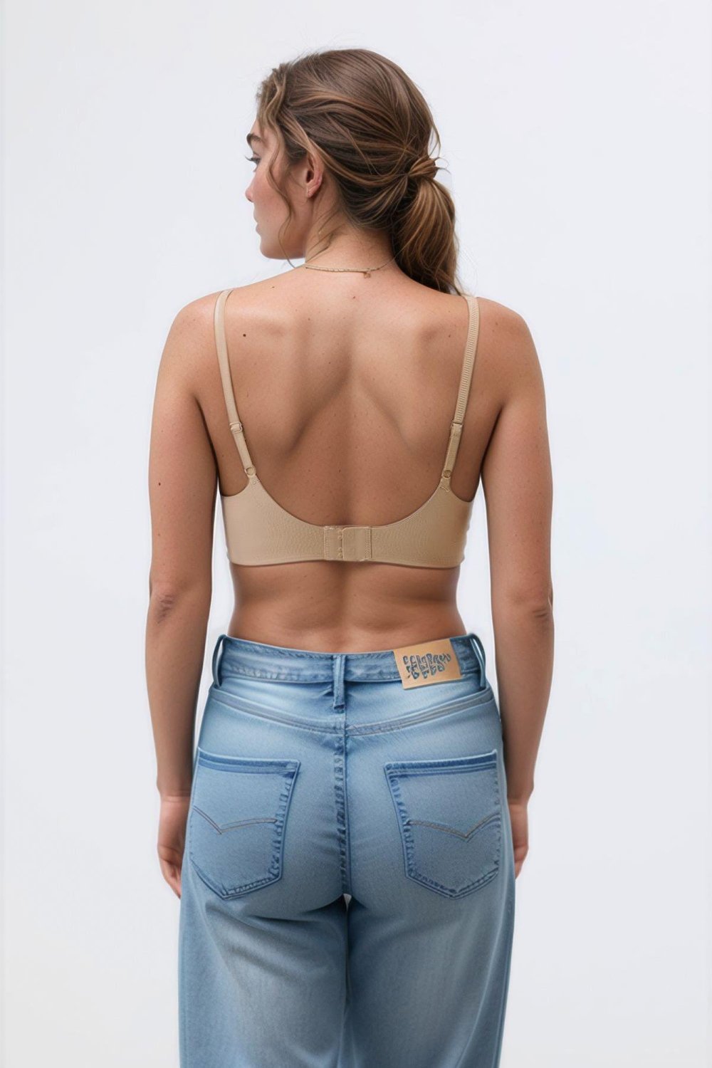 Seamless Bra - Wave | Kahverengi Lazer Kesim Dikişsiz Dalga Detaylı Balensiz Kadın Sütyen