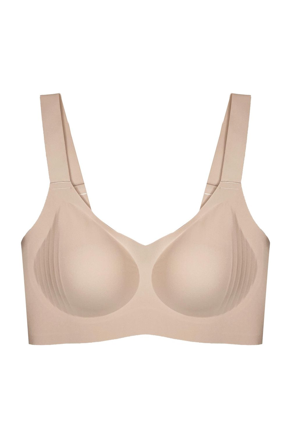 Seamless Bra - Curve | Kahverengi Lazer Kesim Dikişsiz Toparlayıcı Büyük Beden Kadın Sütyen