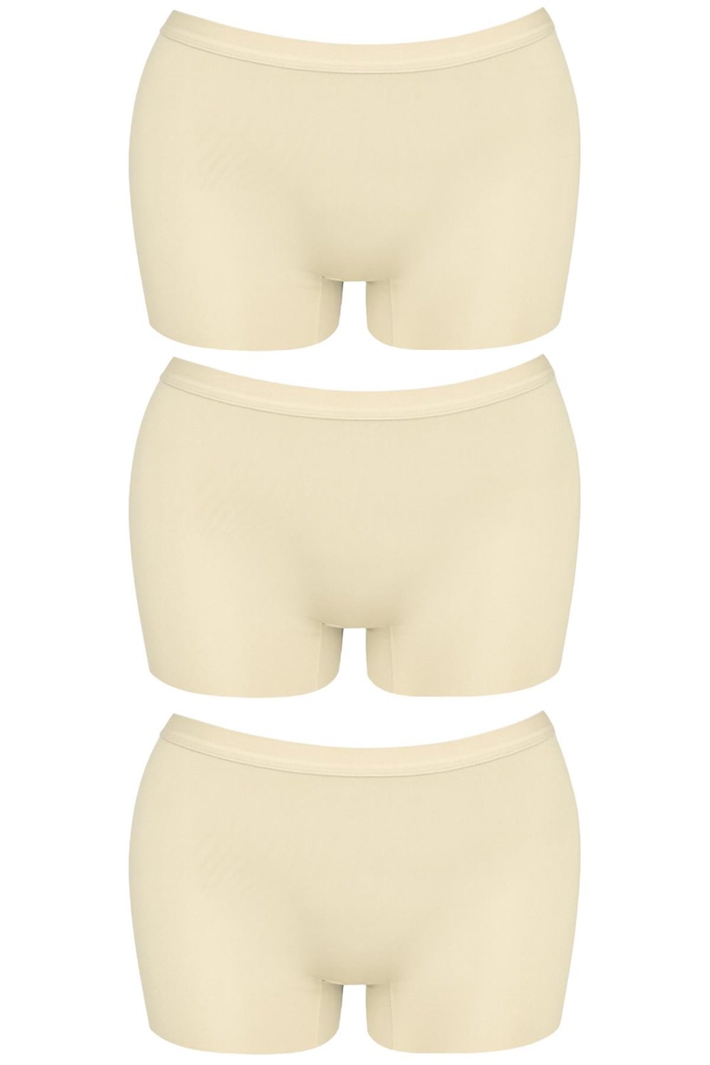 Basic Lazer Kesim Dikişsiz Kadın Boxer Külot Ten 3lü Paket