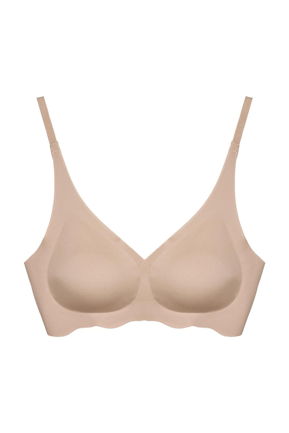 Seamless Bra - Wave | Kahverengi Lazer Kesim Dikişsiz Dalga Detaylı Balensiz Kadın Sütyen