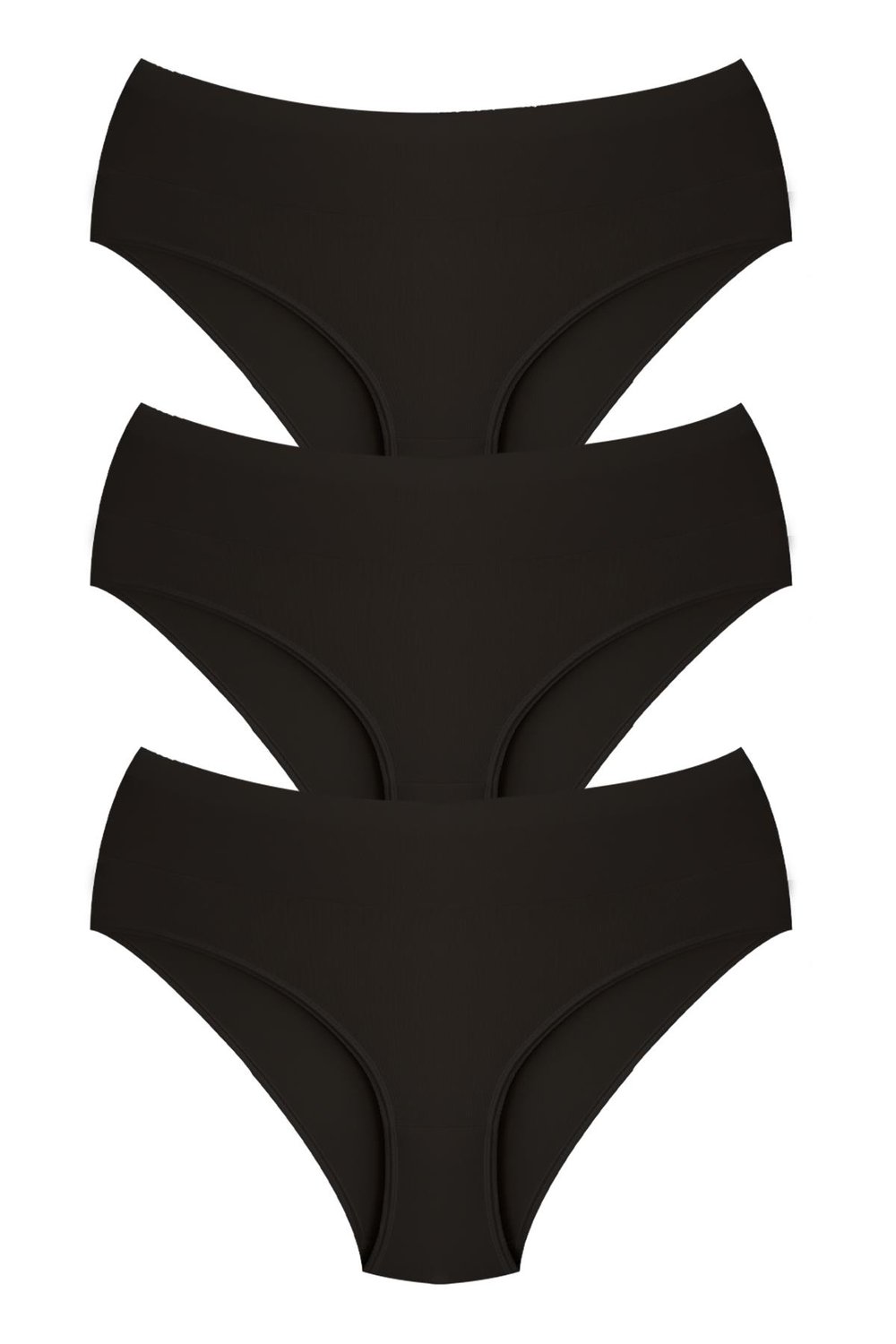 Pamuklu Yüksek Bel Toparlayıcı Kadın Bikini Külot 3lü Paket - 2