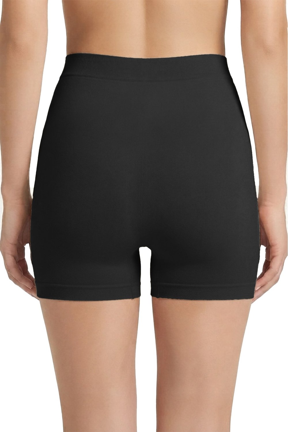 Cottonhill Premium - Kadın Siyah Ultra-Rahat Seamless Yüksek Bel Uzun Paça Boxer