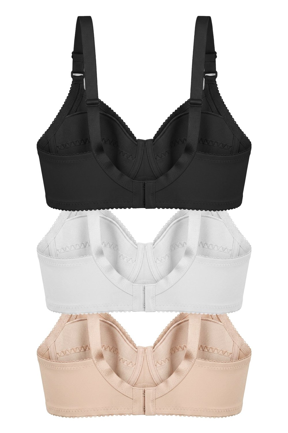 Bra - Novia | Büyük Beden Micro Balenli Minimizer Ayarlanabilir Askılı Kadın Sütyen 3lü Paket-2