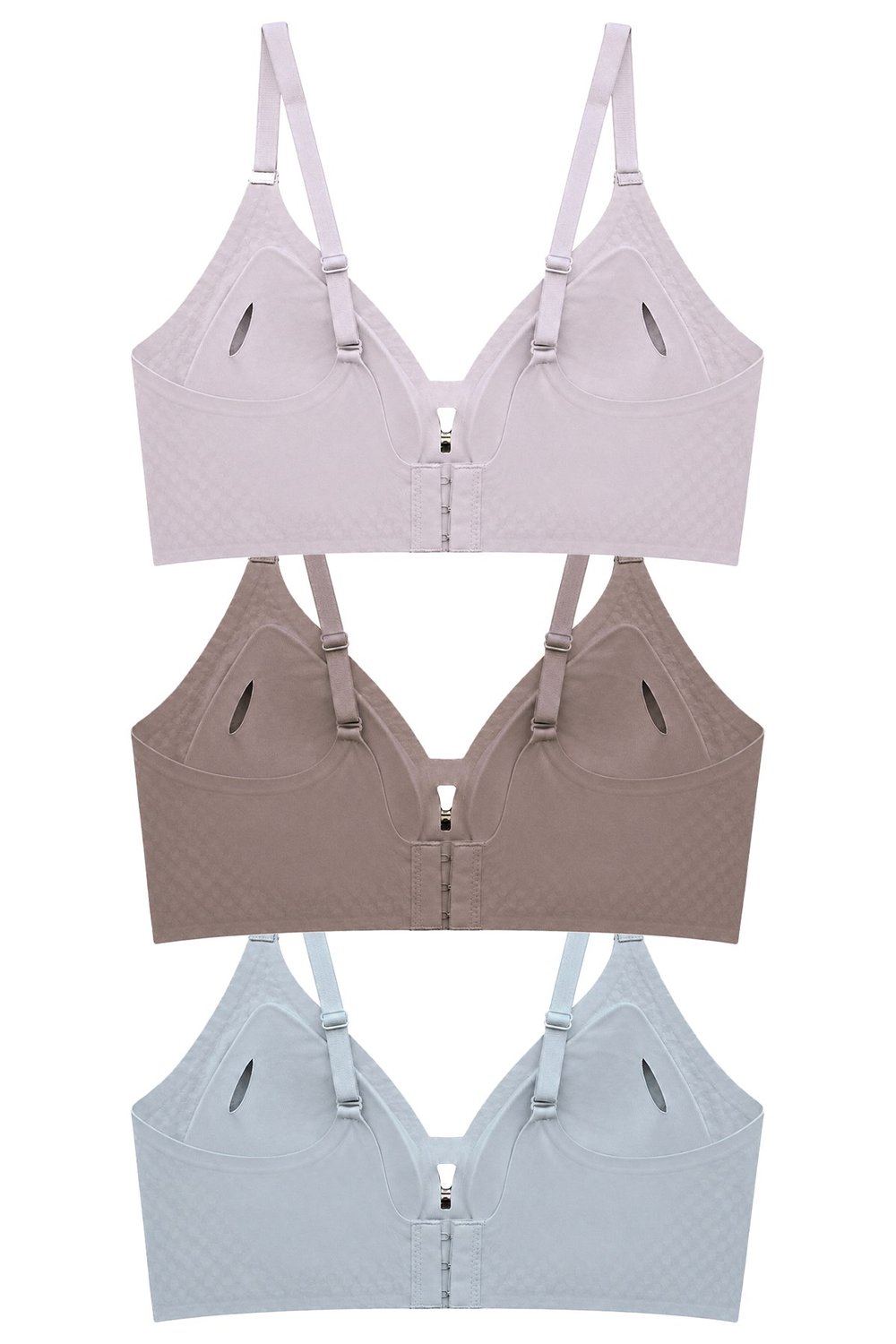 Seamless Bra - Elune | Lazer Kesim Balensiz Dekolte Taş Detaylı Dikişsiz Kadın Sütyen 3lü Paket