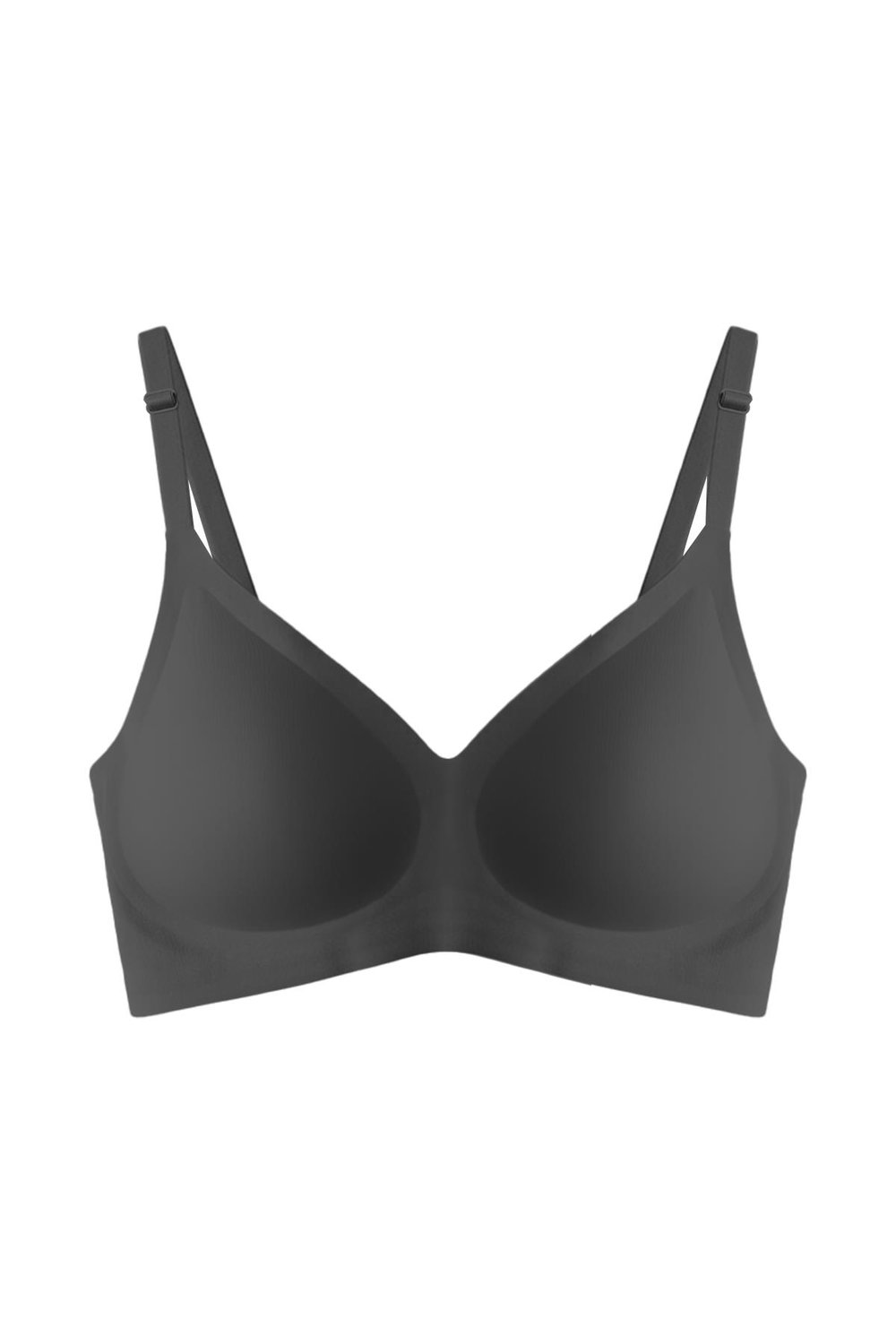 Seamless Bra - Pure | Siyah Lazer Kesim Dikişsiz Ayarlanabilir Askılı Balensiz Kadın Sütyen