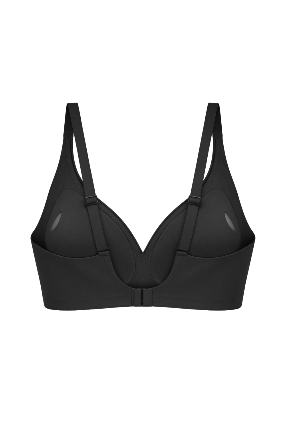 Seamless Bra - Slight | Siyah Lazer Kesim Dikişsiz Dilim Detaylı Balensiz Kadın Sütyen