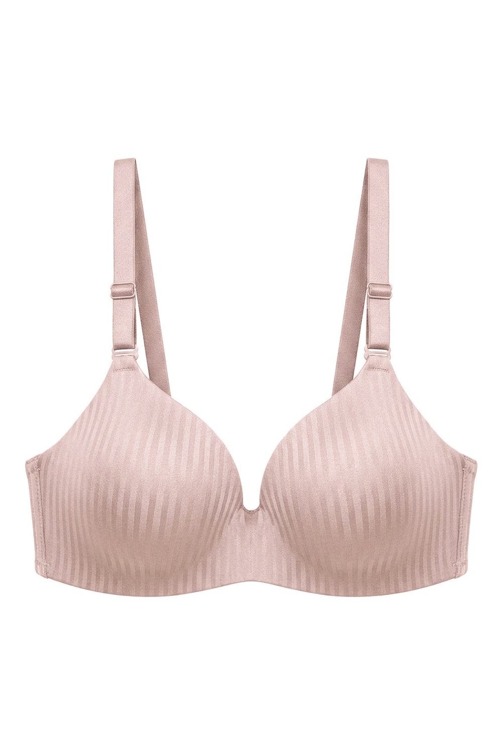 Seamless Bra - Rivelle | Pudra Mikro Çizgi Desenli Balensiz Günlük Kadın Sütyen