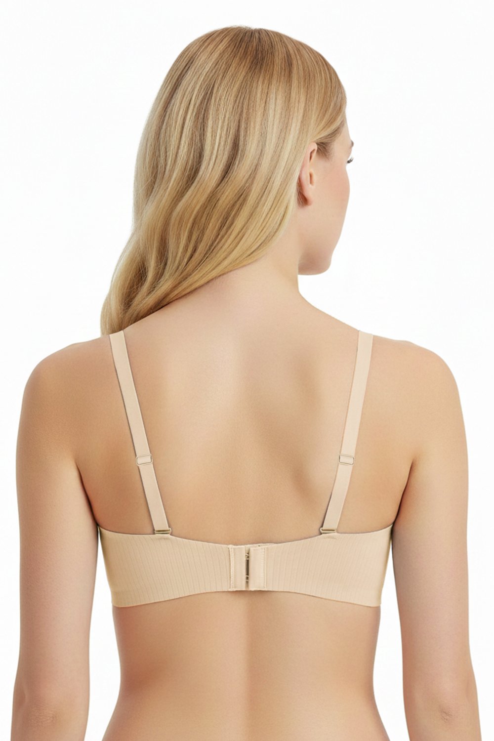 Seamless Bra - Liny | Ten Lazer Kesim Dikişsiz Çizgi Desenli Dekolteli Kadın Sütyen