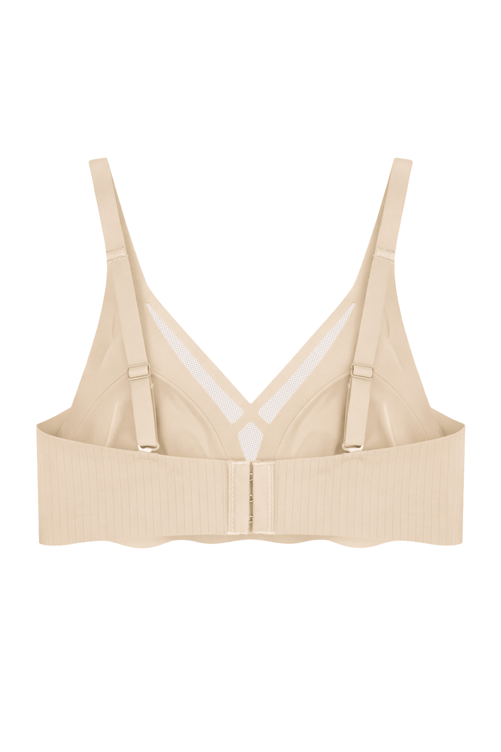 Seamless Bra - Liny | Ten Lazer Kesim Dikişsiz Çizgi Desenli Dekolteli Kadın Sütyen