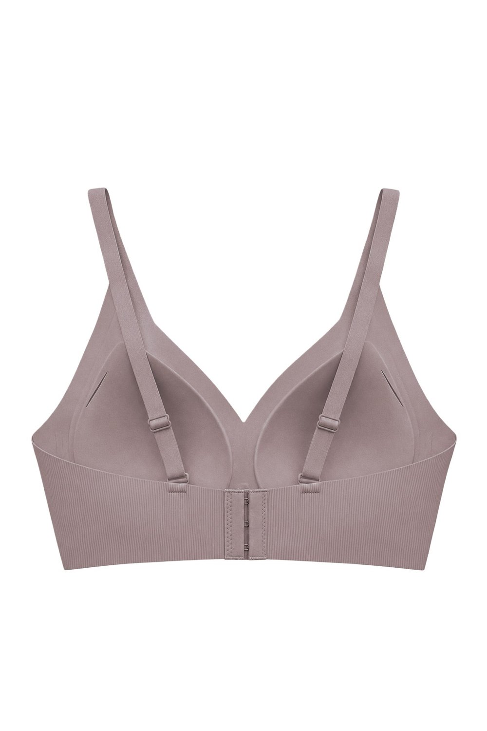 Seamless Bra - Velora | Kahverengi Lazer Kesim Balensiz Rib Dokulu Dikişsiz Kadın Sütyen