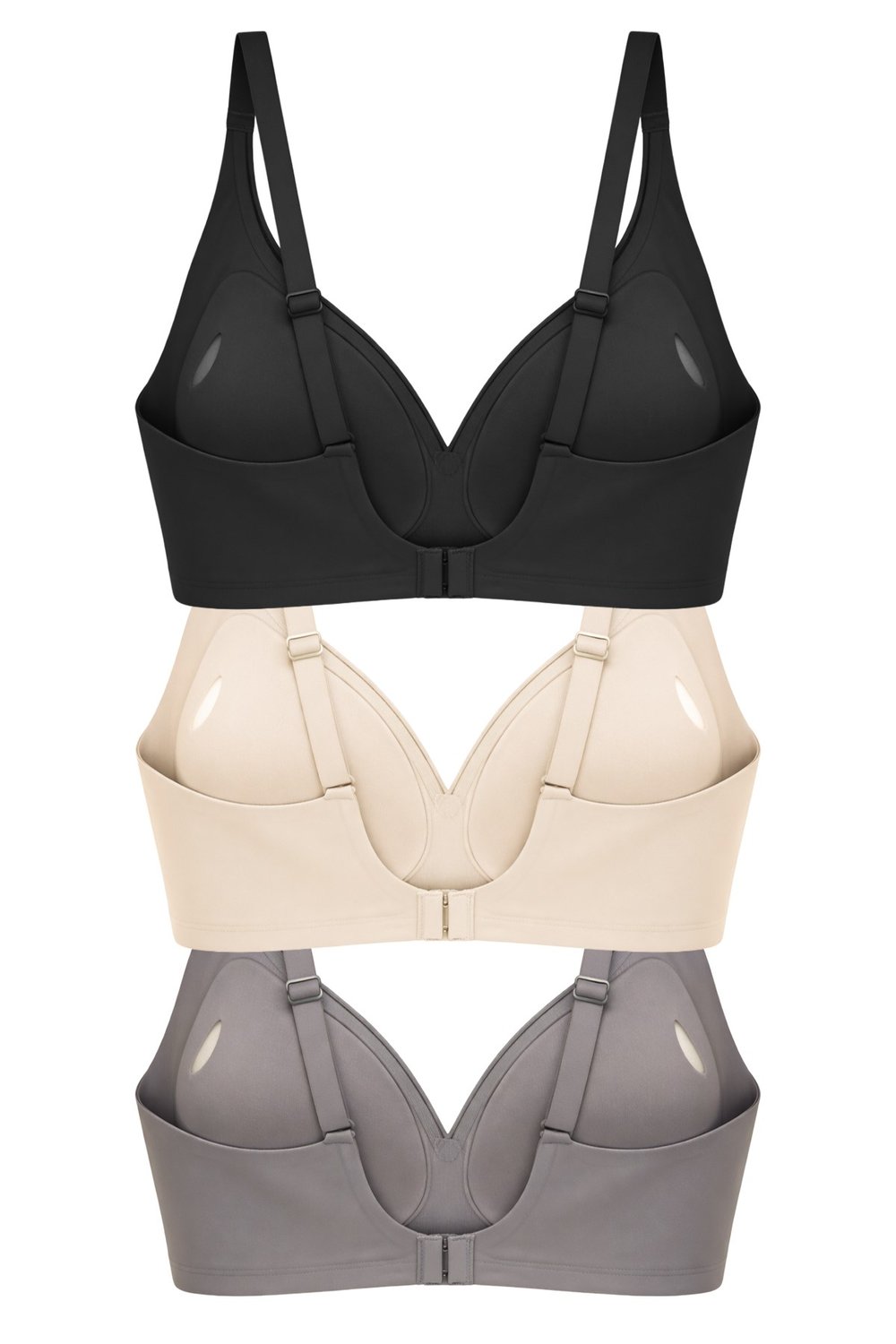 Seamless Bra - Slight | Lazer Kesim Dikişsiz Dilim Detaylı Balensiz Kadın Sütyen 3lü Paket-3