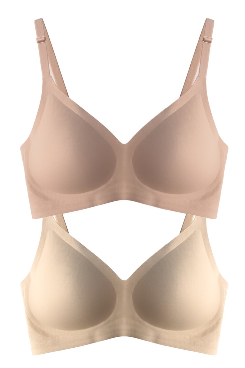 Seamless Bra - Soft | Lazer Kesim Balensiz Ayarlanabilir Askılı Dikişsiz Kadın Sütyen 2li Paket-3